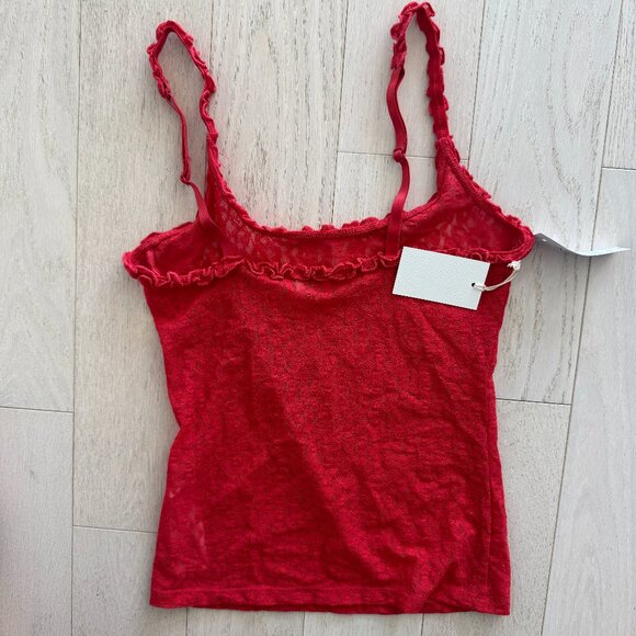 ARITZIA - Piccadilly Red Lace Camisole - Picture 3 of 3